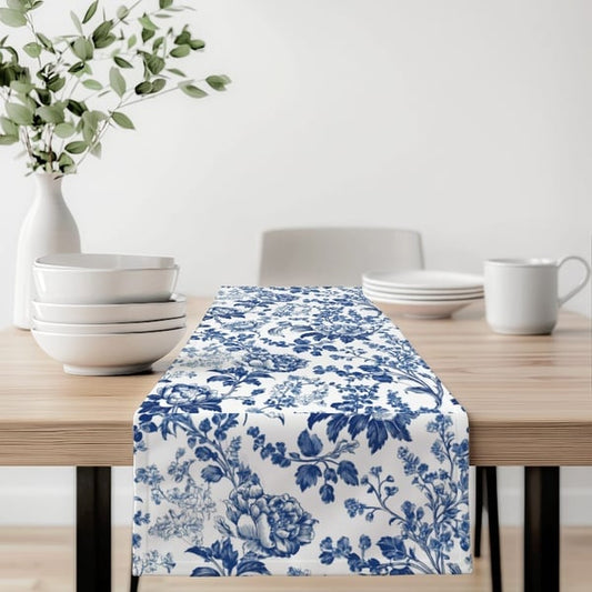 Blue Elegance Table Runner