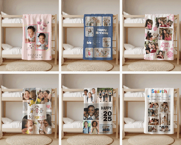 Personalised blankets for the birthday. Photo Fleece Blanket