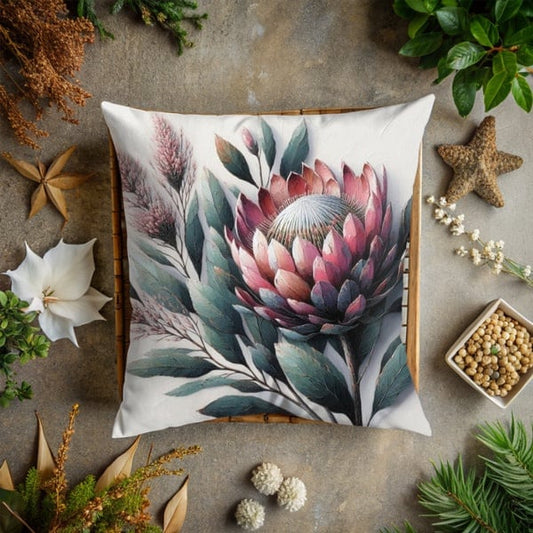 Watercolour Protea - Scatter cushion cover