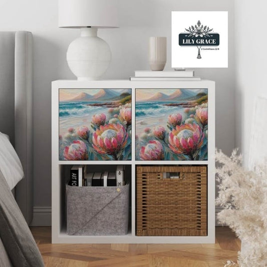 Protea beach decoupage paper