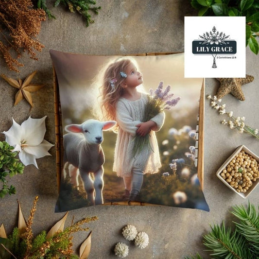 Psalm 23 Scatter Cushion green meadow