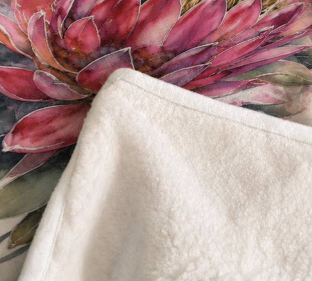 Protea & Hummingbird Double Layer Blanket