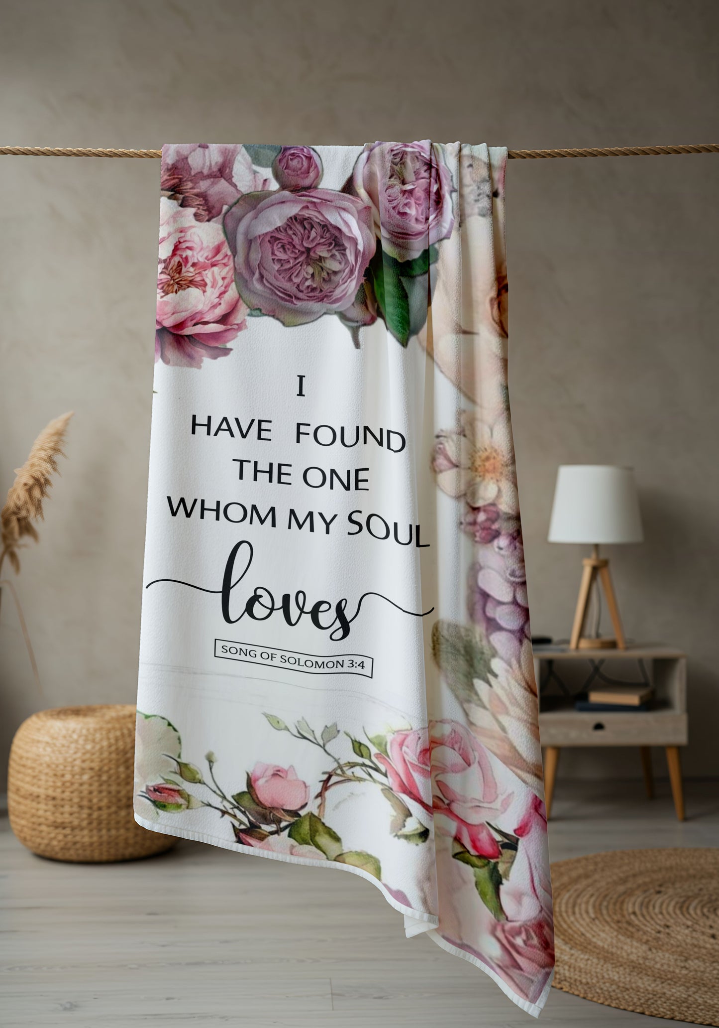 The one my soul loves faith fleece blanket