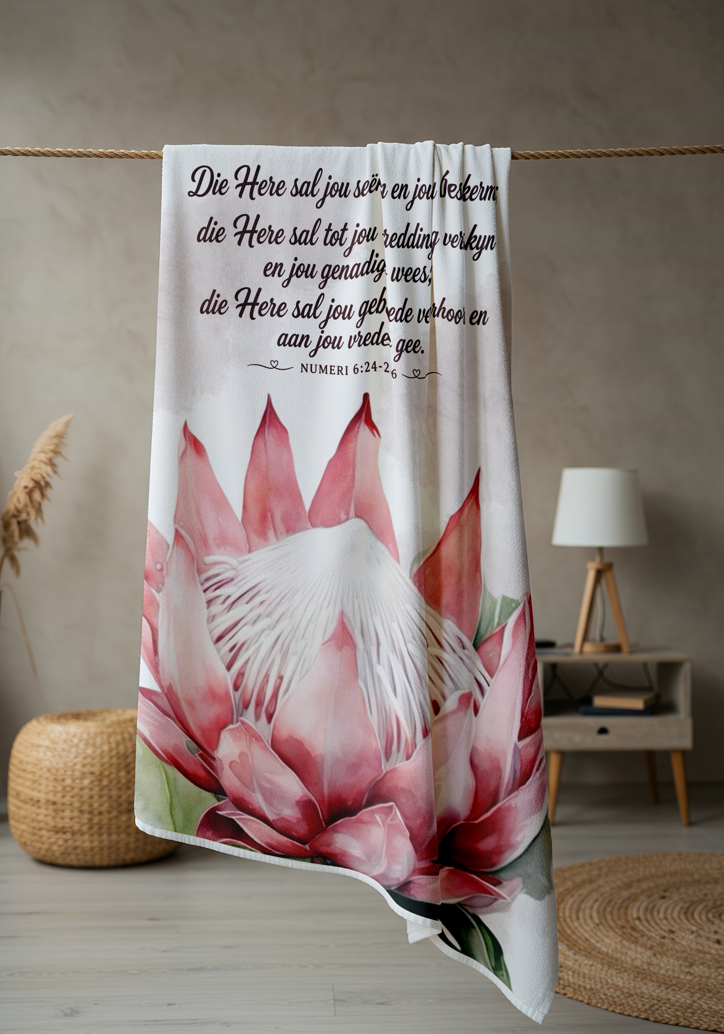 Die Seën – Numeri 6:24–26 Fleece kombers