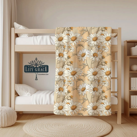 Meadow Daisy Fleece Blanket