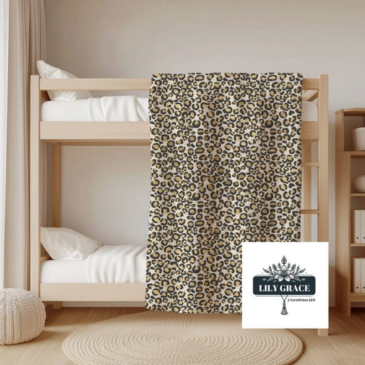 African Leopard print fleece blankets