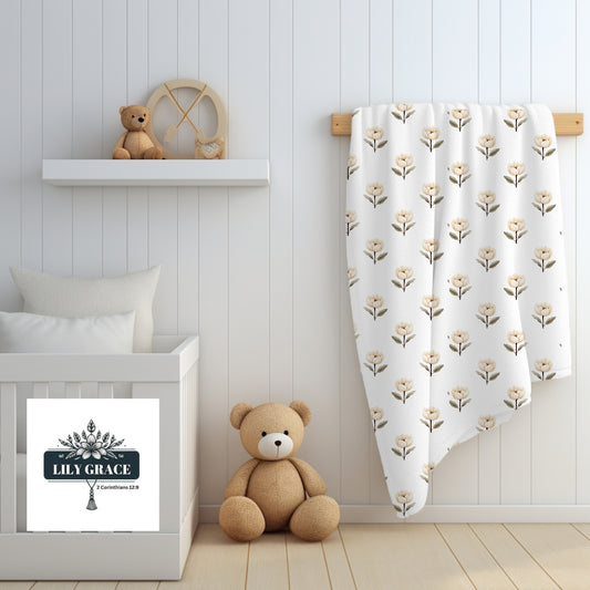 Blossom baby fleece blankets