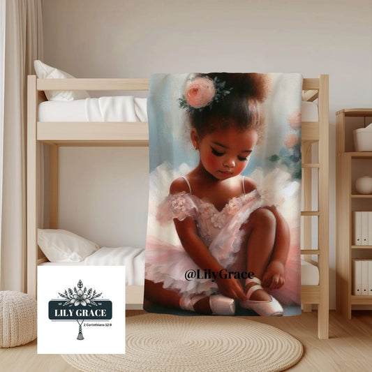 Ballerina pink fleece blanket