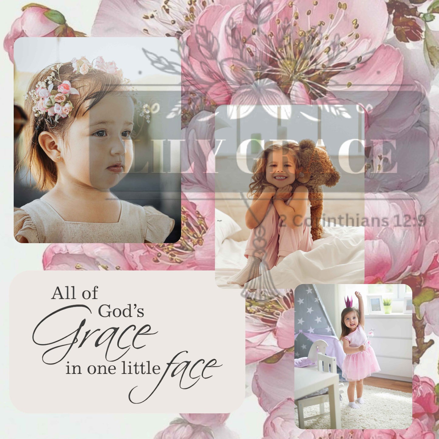 Pink kids faith blanket design