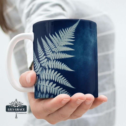 Blue fern designer Coffee Mug
