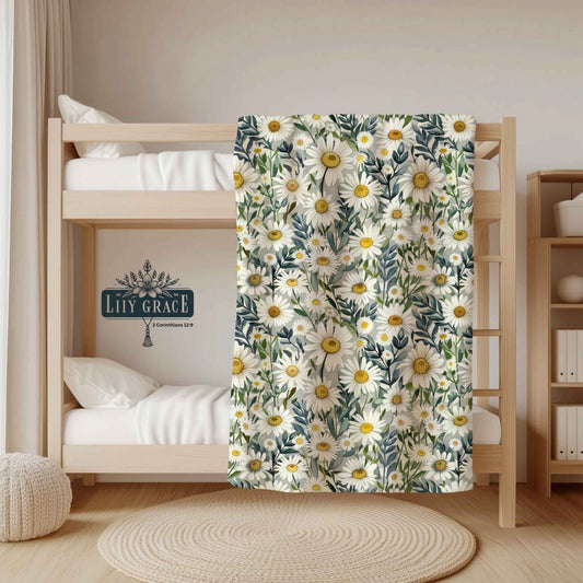 Golden Daisy Fleece Blanket
