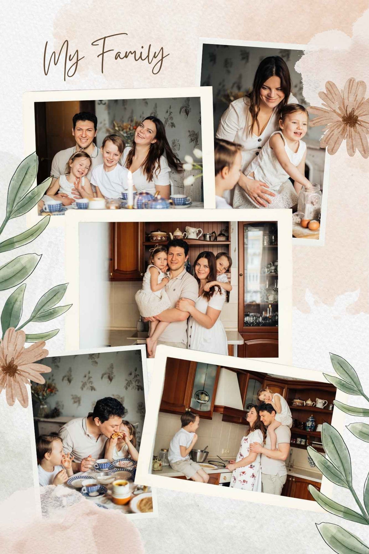 Watercolour Personalised  Photo Blanket 7 photos