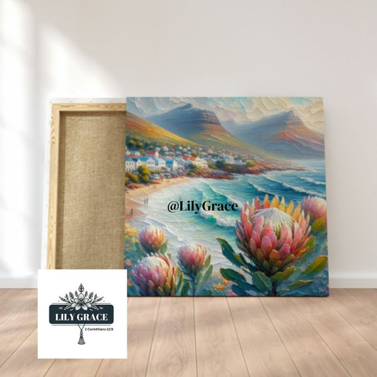 Protea Seascape canvas print
