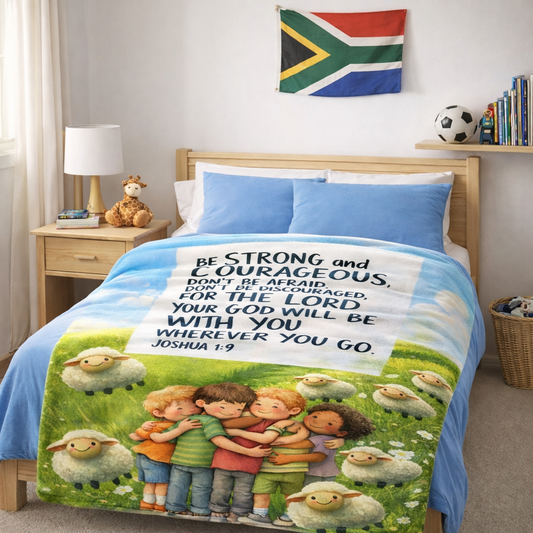 Kids bedding. Faith blanket . Christian art gift South Africa
