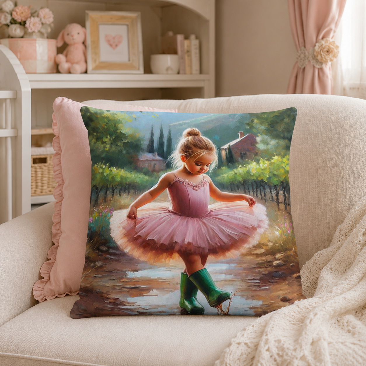 Mud ballet cushion cover. Cotton