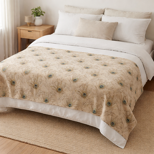 lightweight fleece throw blanket peacock feather design South Africa soft coral fleece throw