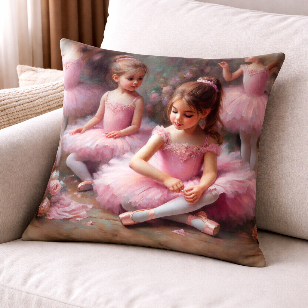 childrens fleece throw pink ballet theme soft lightweight
