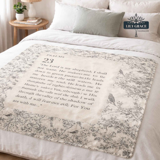 Christian Art Gifts South Africa.  Psalm 23 faith blanket 