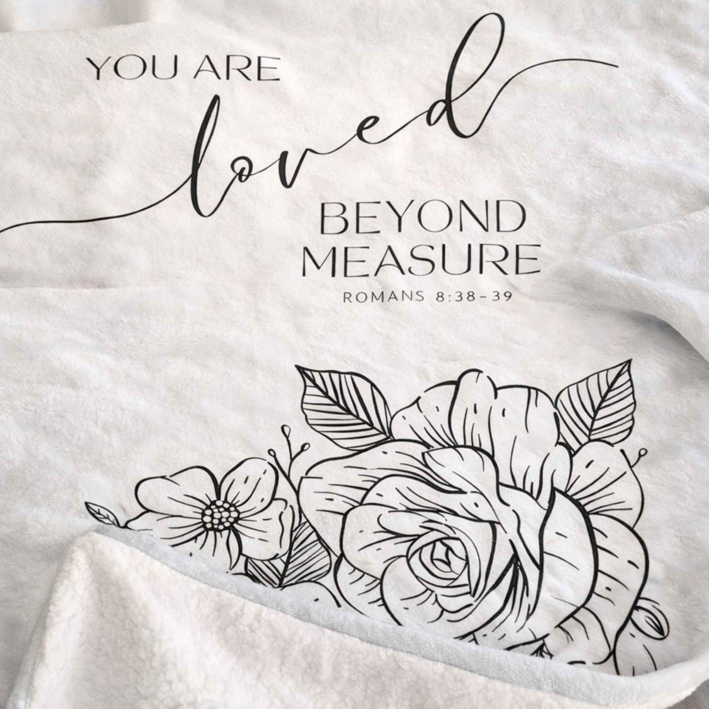 The Lord is within her – Light blue faith fleece blanket