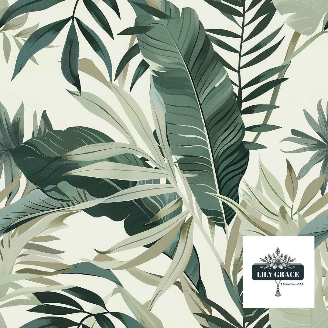 Tropical Leaf Wall Decor Wallpaper