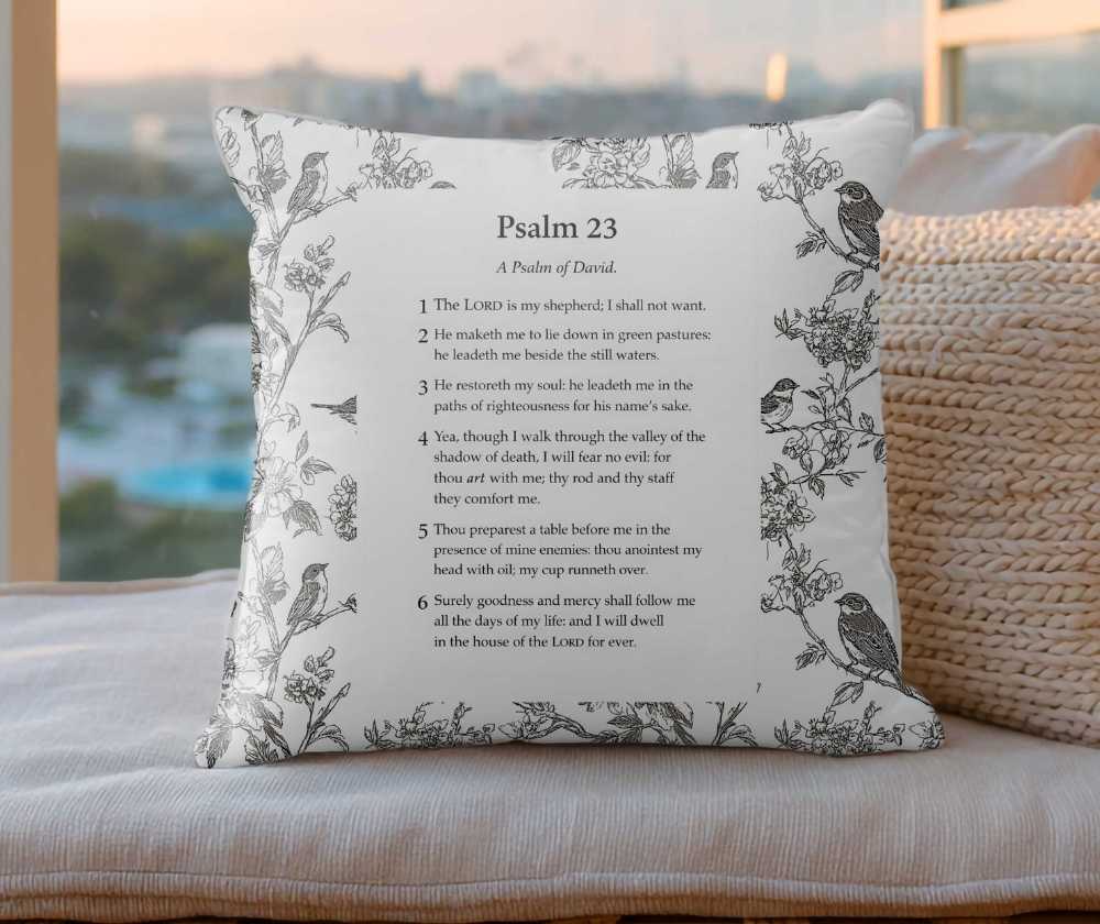 Psalm 23 Fleece Blanket – Soft Lightweight Throw with bible verse