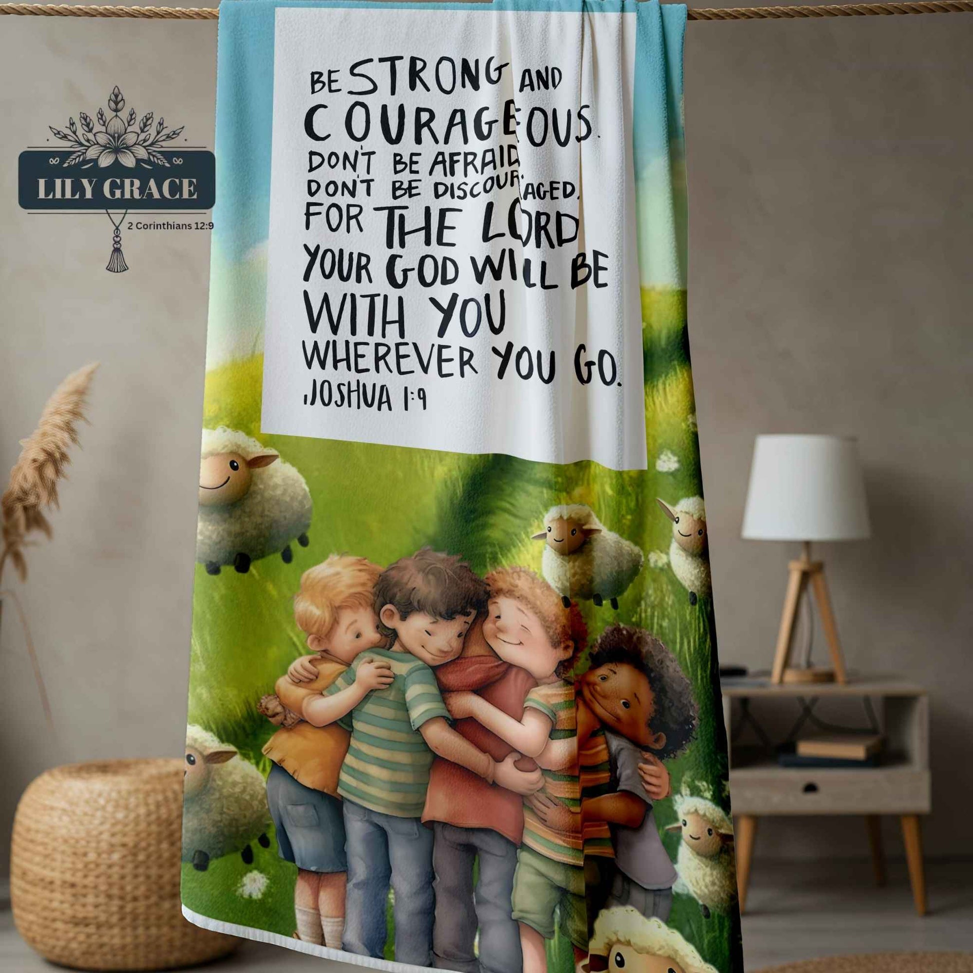 Christian art gifts. faith blanket for kids
