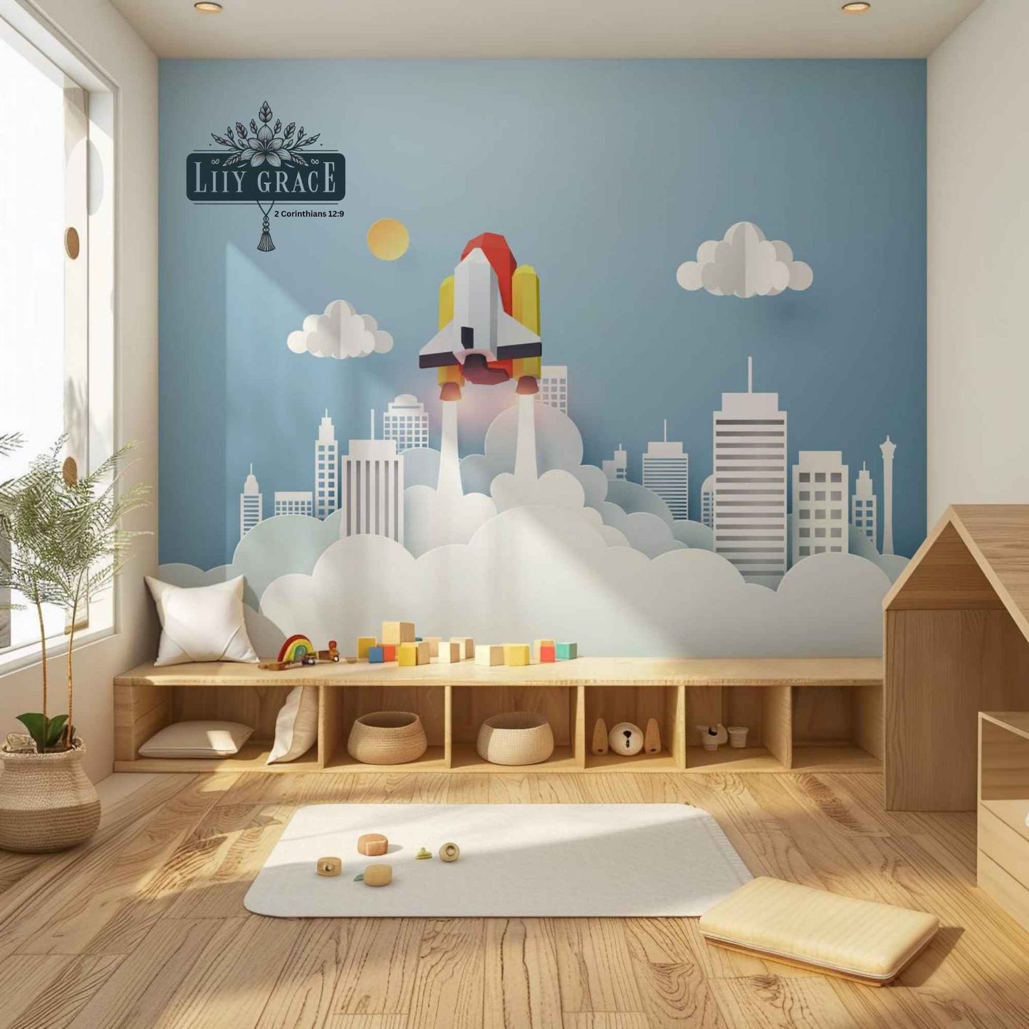 Astronaut nursery mural South Africa