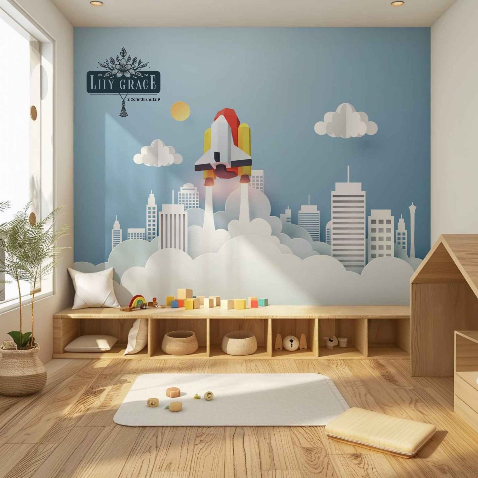 Astronaut nursery mural South Africa