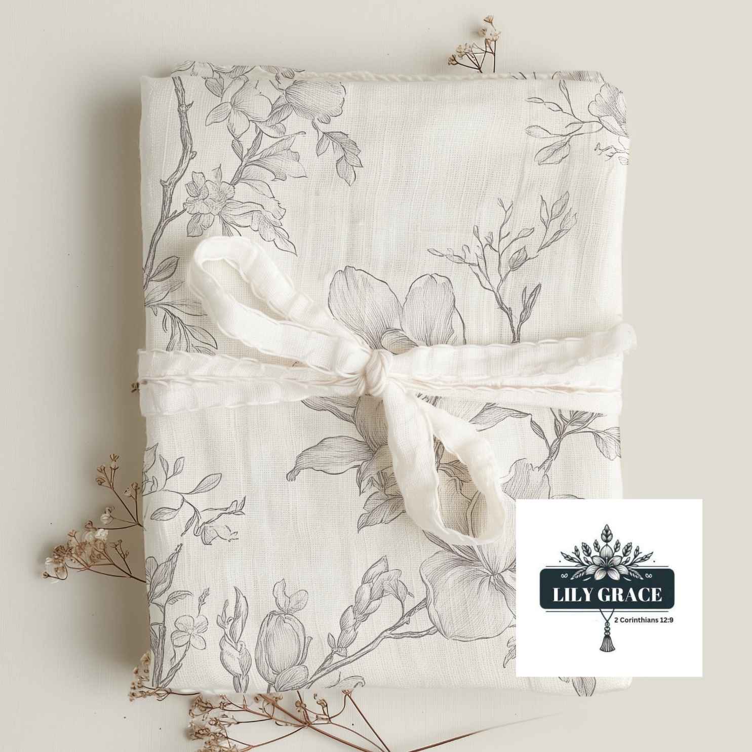 Magnolia Cotton Muslin Baby Blanket