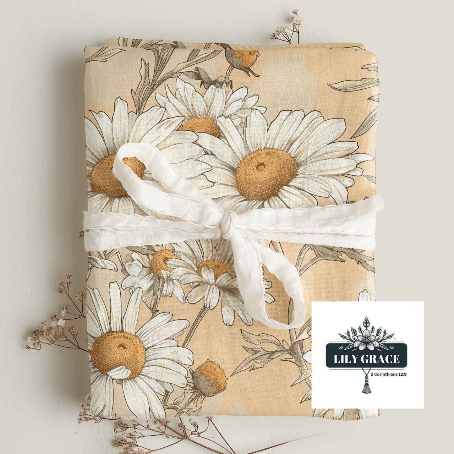 Daisy Cotton Muslin Baby Blanket