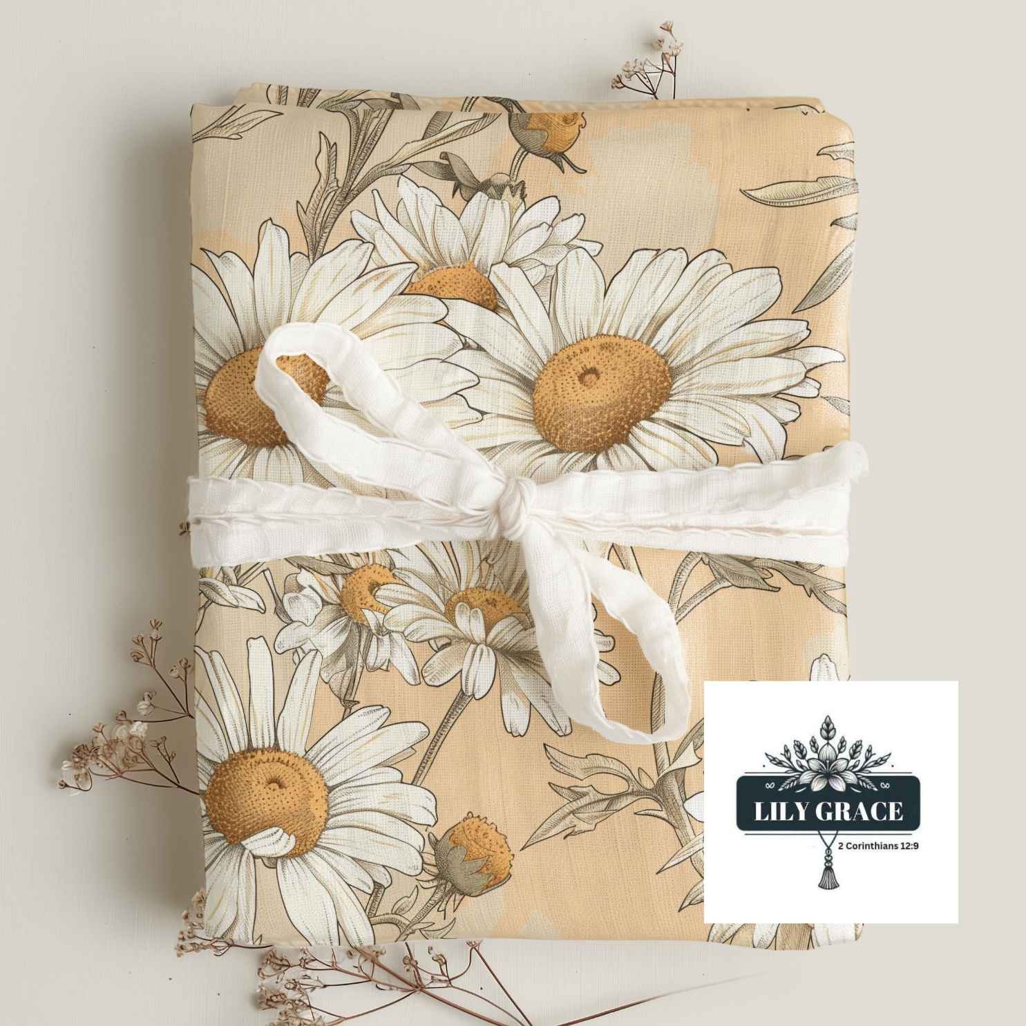Daisy Cotton Muslin Baby Blanket
