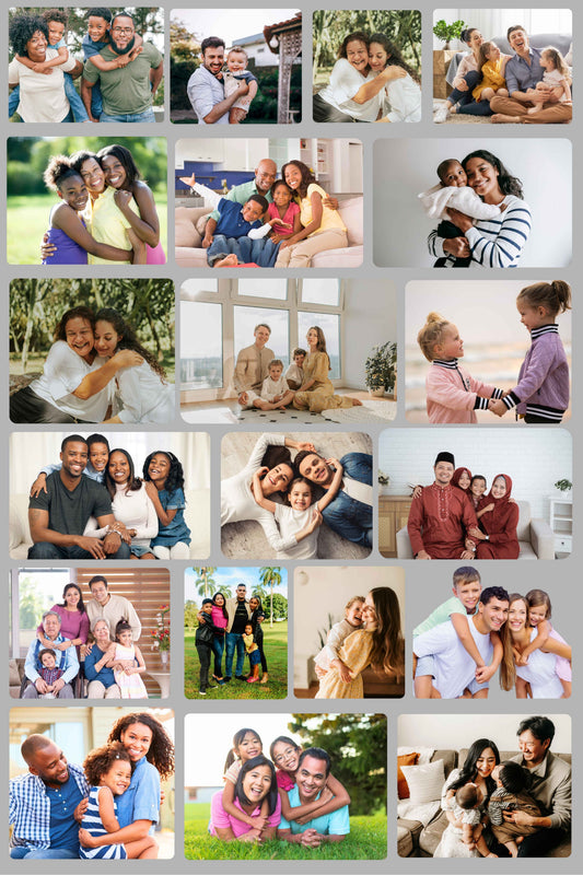 Collage  Personalised Photo Blanket  1.5 × 1.5 m 20 photos