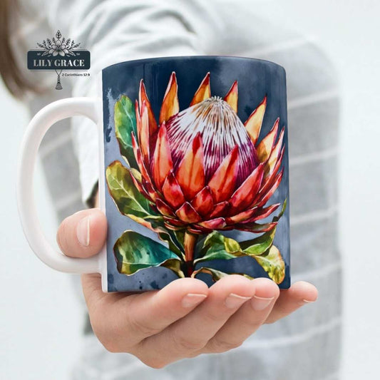 King Protea designer coffee mug