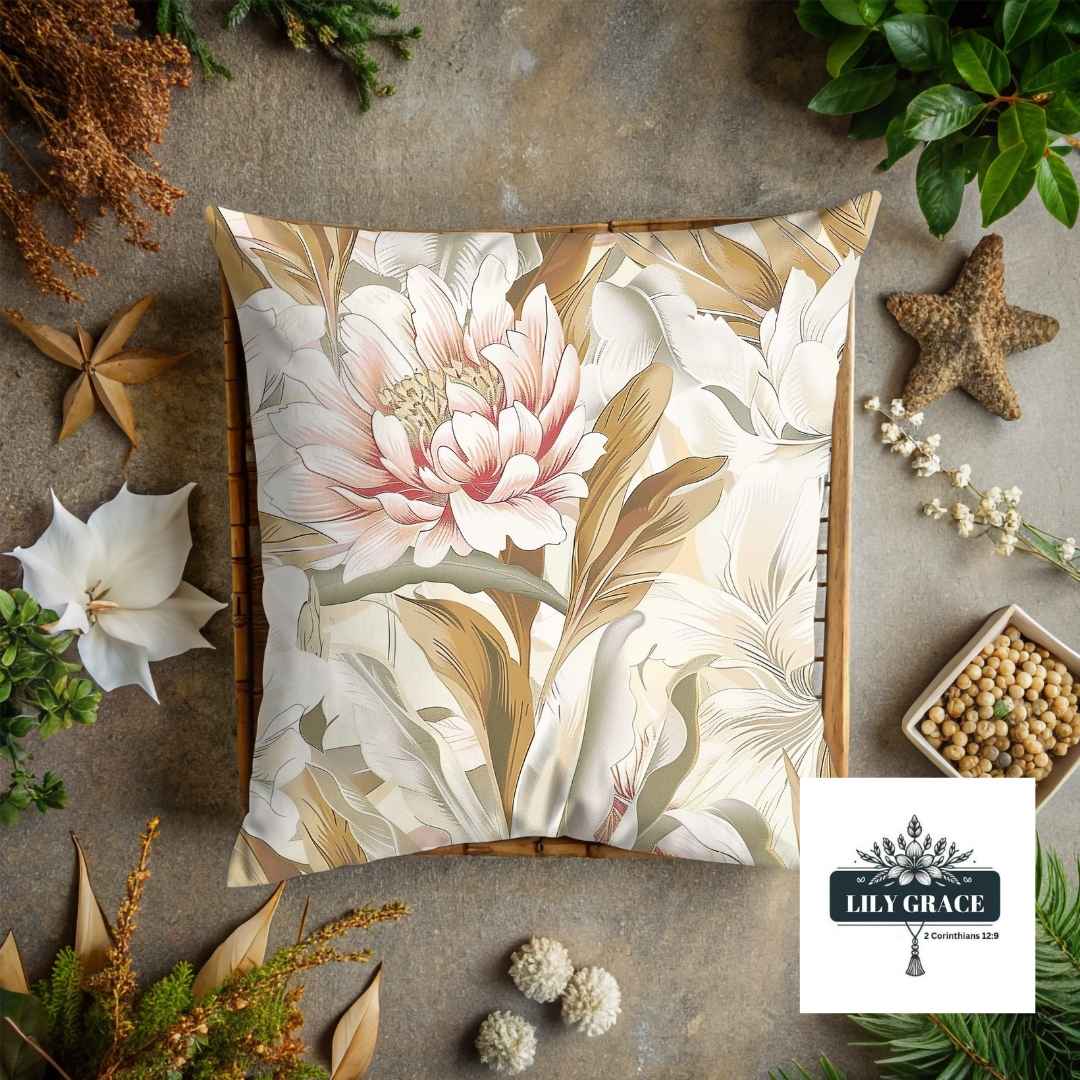 Soft floral scatter cushions cover
