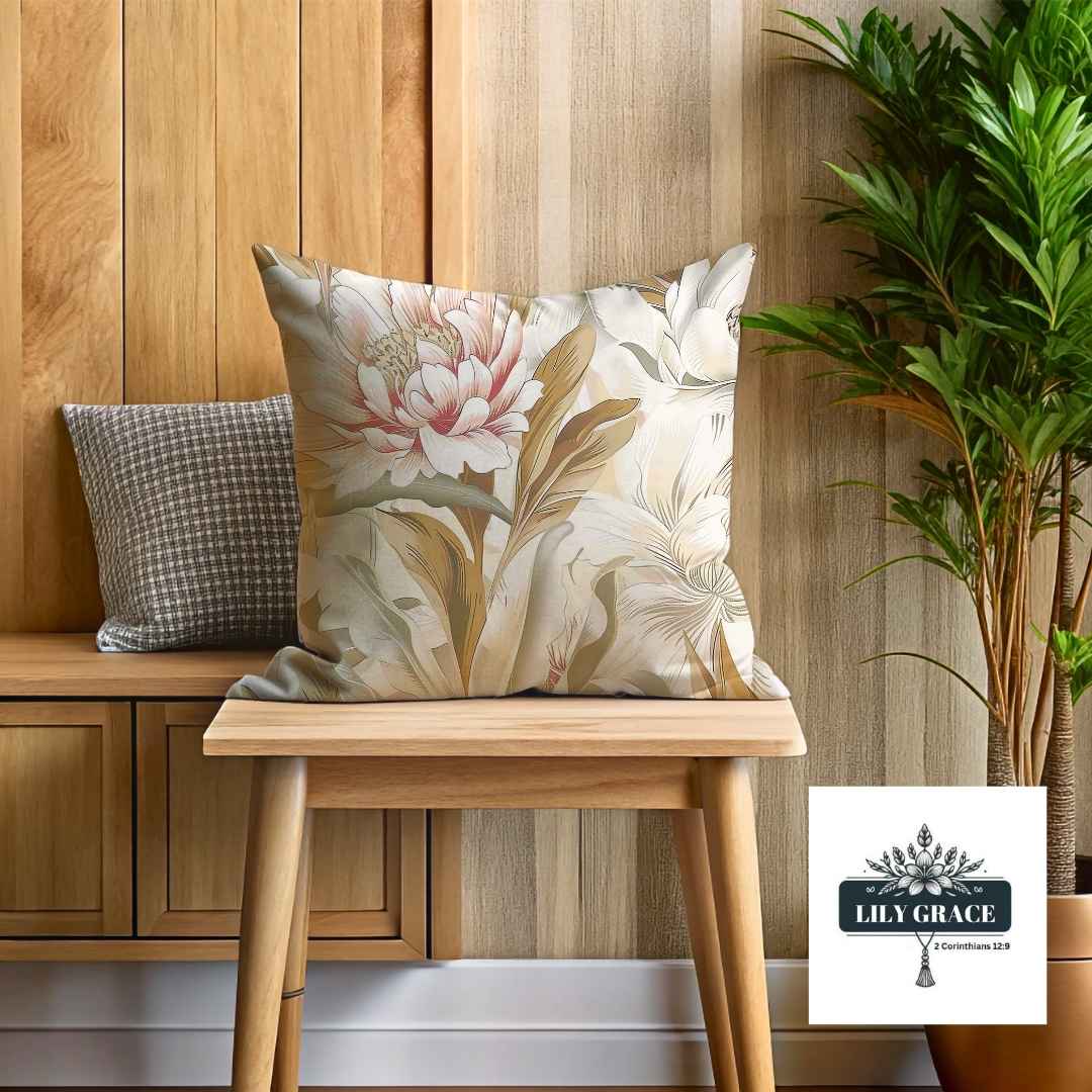 Soft floral scatter cushions cover
