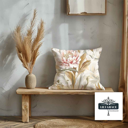 Soft floral scatter cushions covers