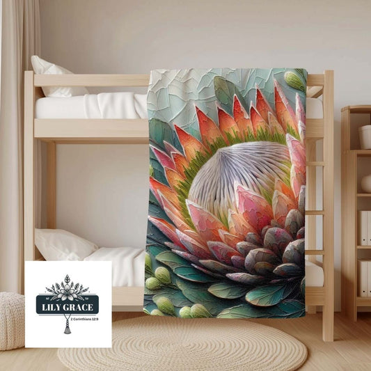 Protea dream fleece blanket