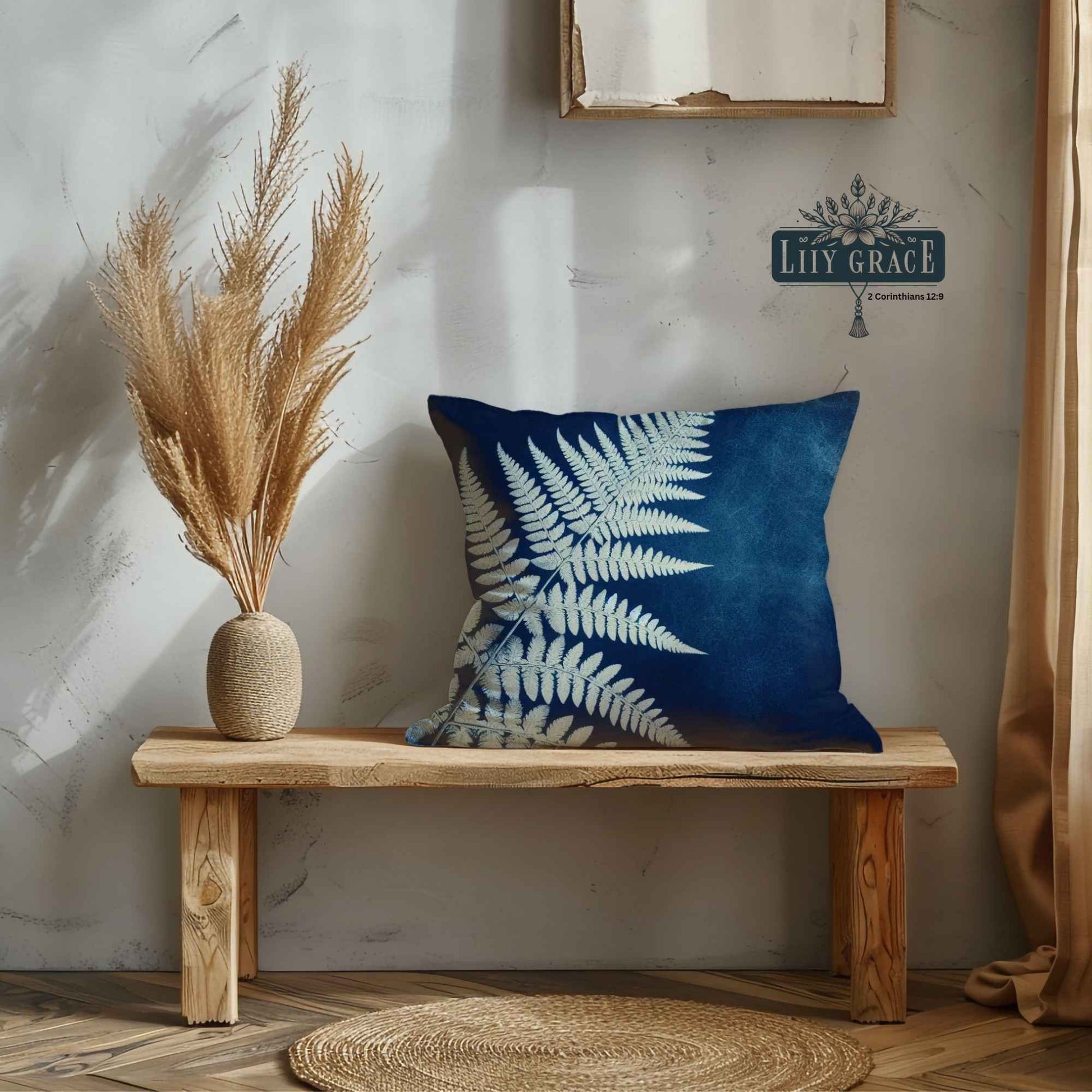 Blue Fern scatter Cushion Covers
