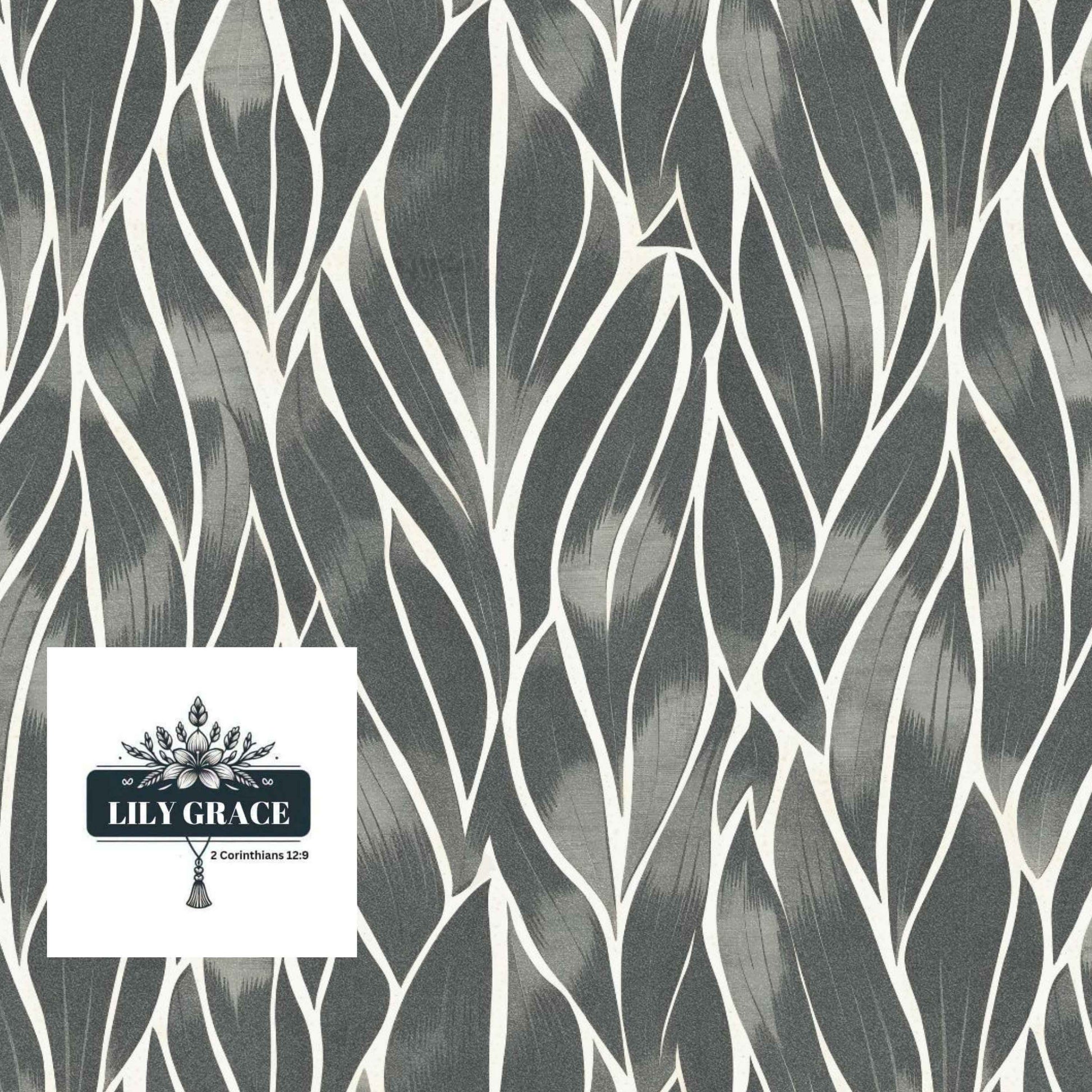 Living Room Feature Wall – Tropical Engrave Leaf Wallpaper