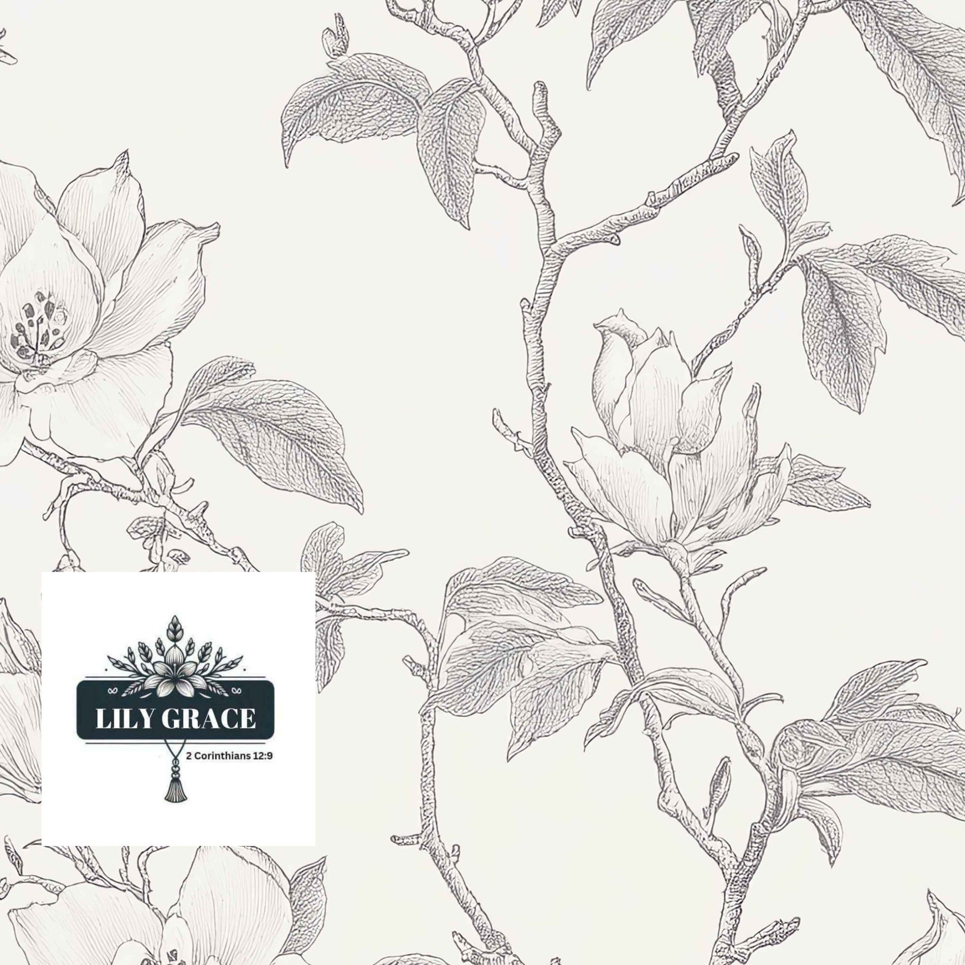 Grey & Beige Toile Heritage Wallpaper
