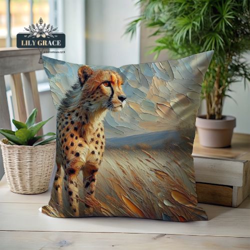 Cheetah scatter cushion cover