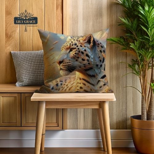 Leopard Print cushion cover - African wildlife