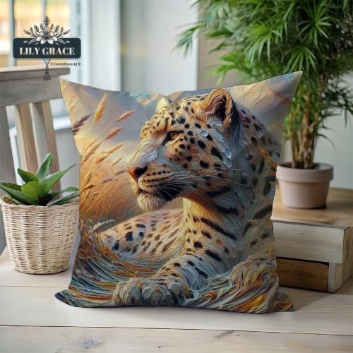 Leopard Print cushion cover - African wildlife
