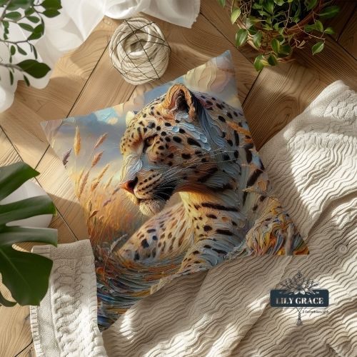 Leopard Print cushion cover - African wildlife