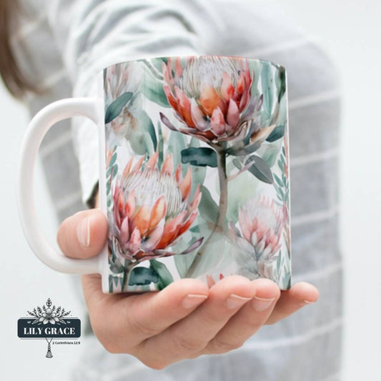 Protea painted Coffee Mugs