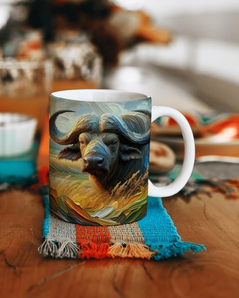 Buffalo Coffee mug. African wildlife