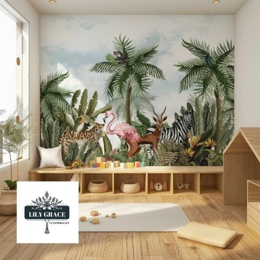 Tropical Trees kids bedroom wallpaper