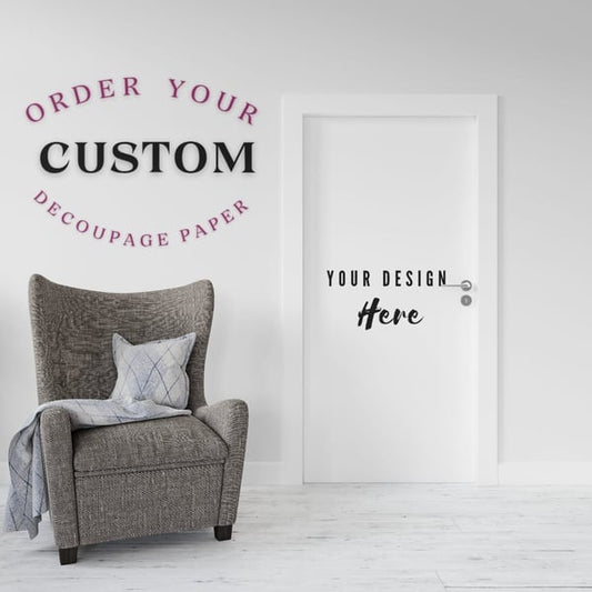 Custom Printed Decoupage Paper for Doors