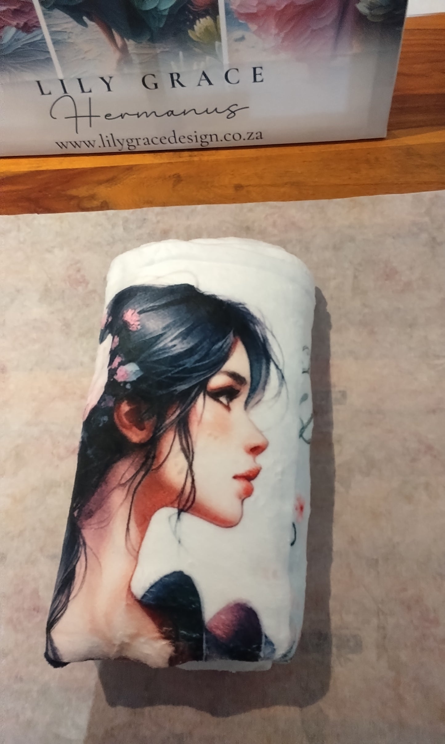 Christian Art Gifts.  Pink fleece Faith Blanket