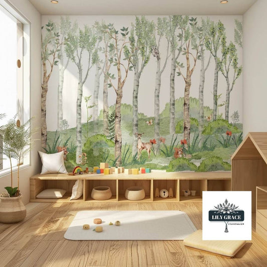 A Forest Story wallpaper for nursery wall